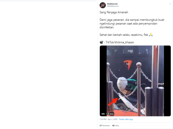 driver ojol lindungi pesanan