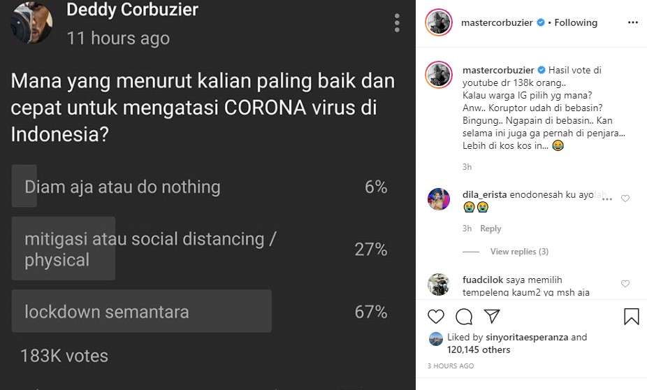 komentar deddy soal koruptor dibebaskan