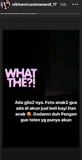 unggahan Nikita Mirzani