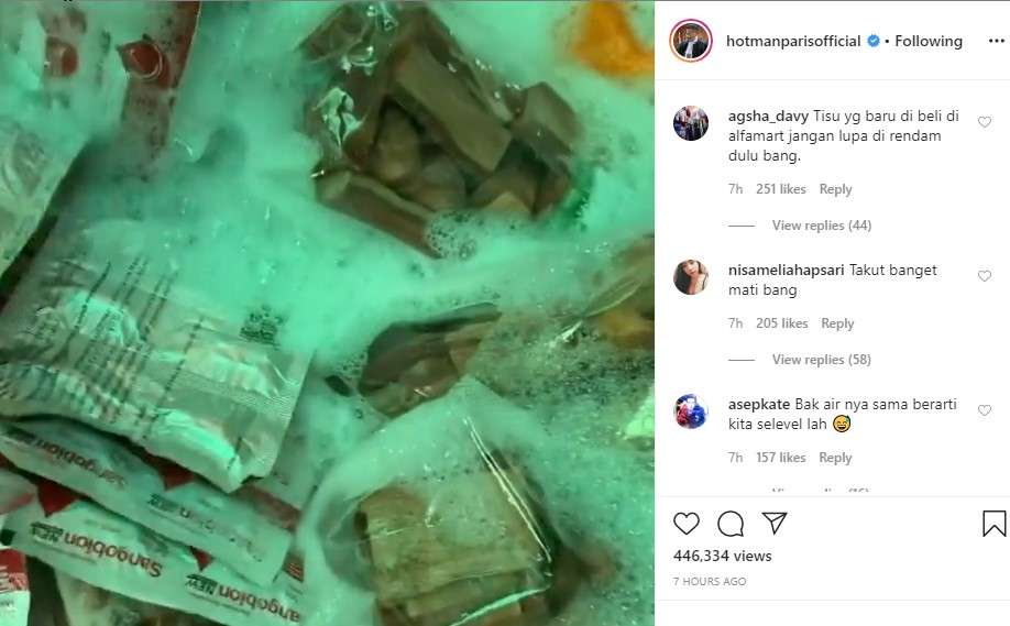 Hotman paris rendam buah dan obat obatan