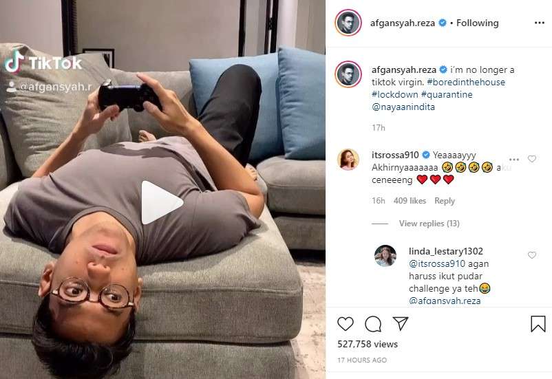 Postingan Afgan main Tik Tok