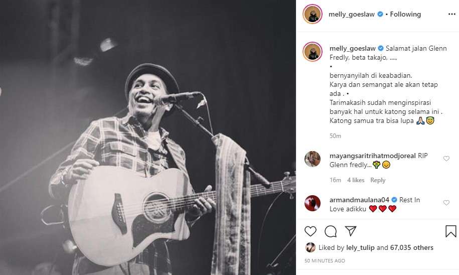 ucapan duka artis untuk glenn fredly