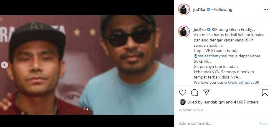 ucapan duka artis untuk glenn fredly