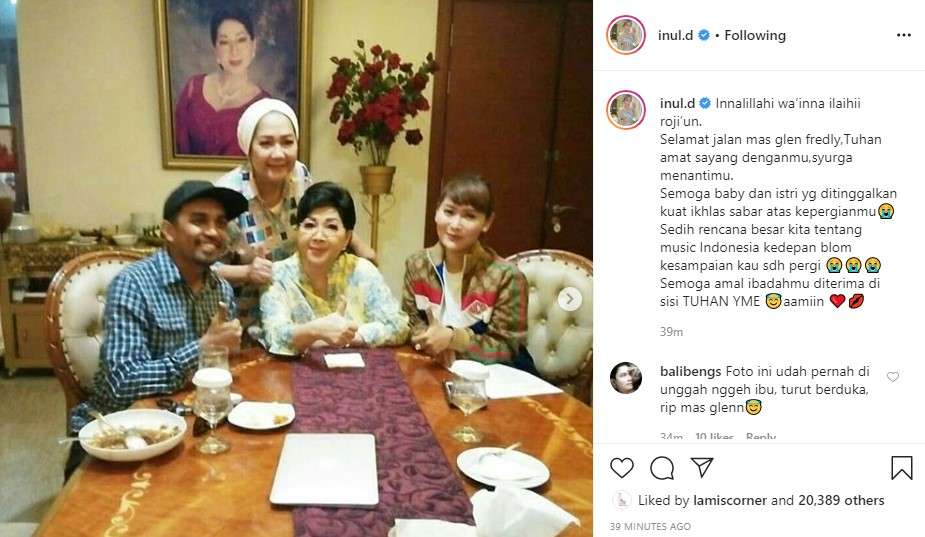 ucapan duka artis untuk glenn fredly