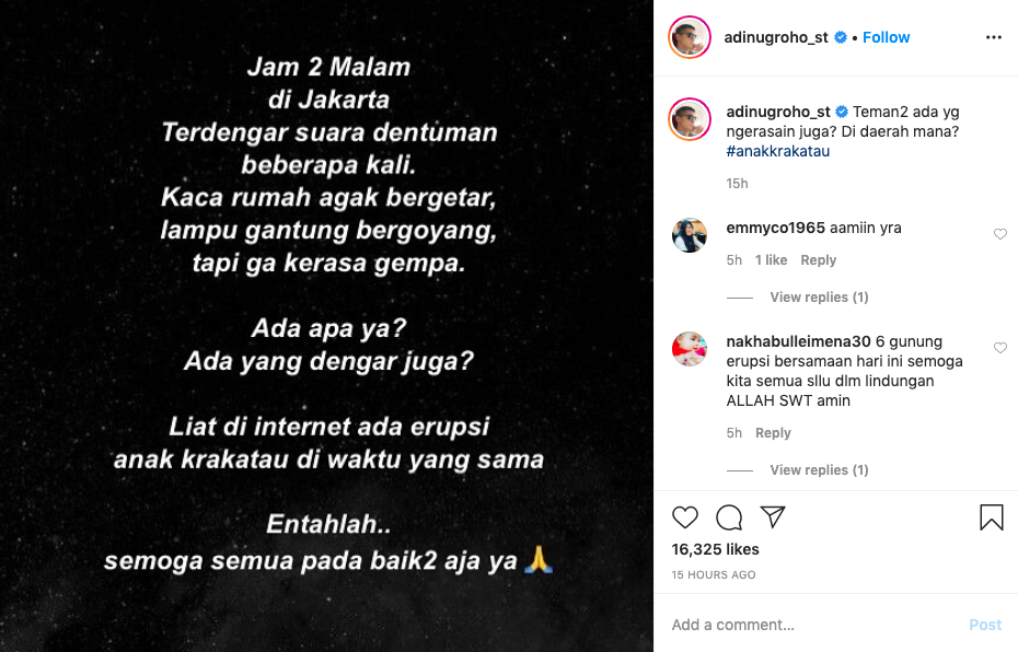Adi Nugroho Alami Dentuman