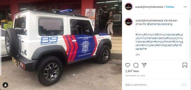 Suzuki Jimny jadi mobil dinas polisi