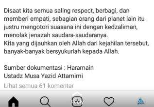 Yang menolak jenazah pasien Covid-19 dianggap dzalim.
