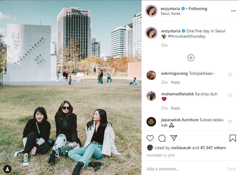 enzy liburan ke korea enzy liburan ke korea