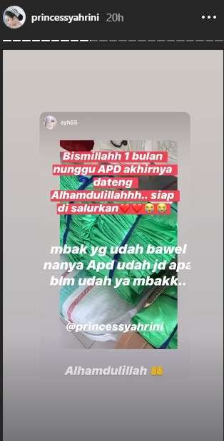 unggahan syahrini soal APD