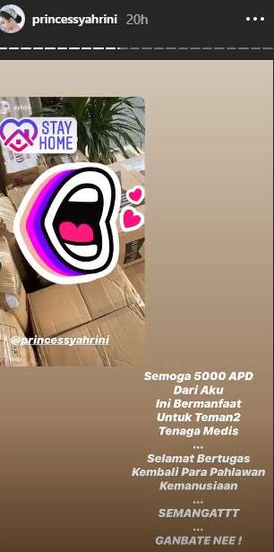 unggahan syahrini soal APD