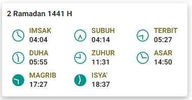 Jadwal buka puasa 2 Ramadhan 1441 H Surabaya