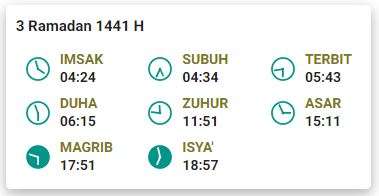 Imsak Bandung 3 Ramadhan 1441 H