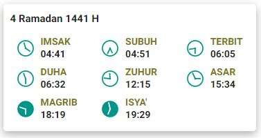 Jadwal buka puasa pekanbaru 4 Ramadhan 1441 H