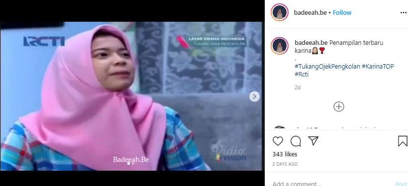 penampilan karin berhijab