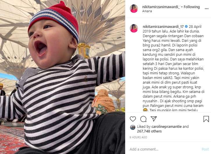 Arkana anak Nikita Mirzani