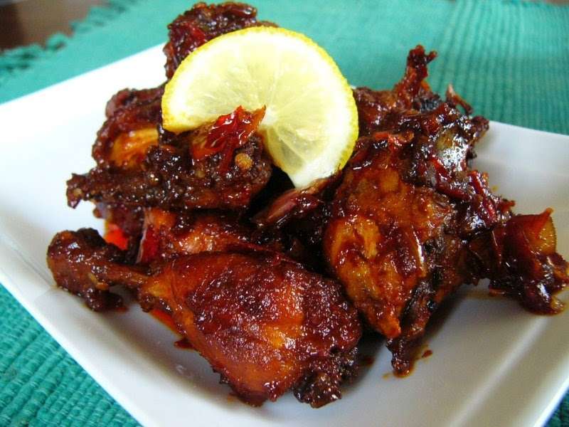 sayap ayam goreng madu saus barbeque