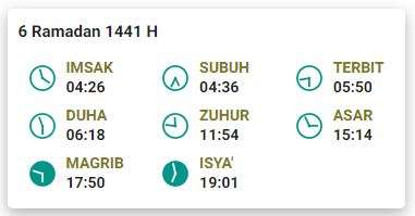 Jadwal Buka Puasa 6 Ramadhan 1441 H Jakarta