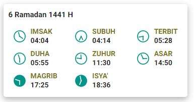 Jadwal Buka Puasa 6 Ramadhan 1441 H Surabaya