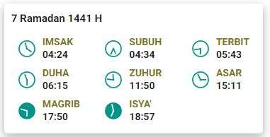 Imsak 7 Ramadhan 1441 H Bandung