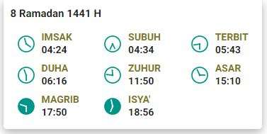 Imsak 8 Ramadhan 1441 H Bandung