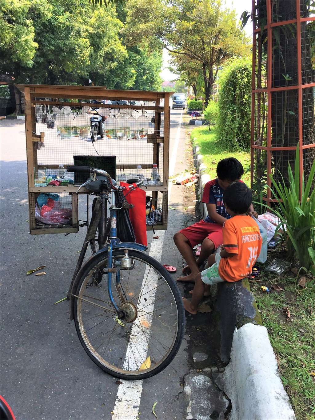 Kakak beradik berjualan ikan mas demi bantu keluarga