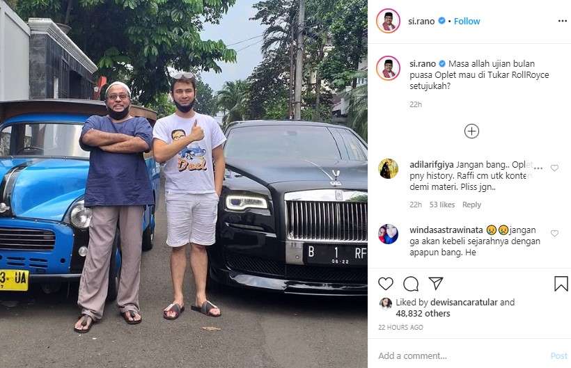 Mobil rano karno ditawar raffi Ahmad