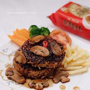 Resep Steak Mi Jamur Lada Hitam