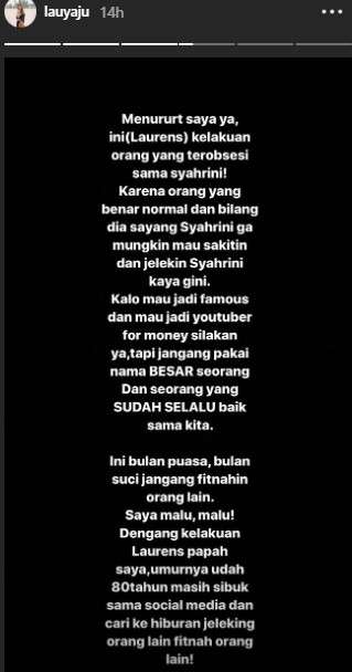unggahan anak Laurens ayah angkat Syahrini