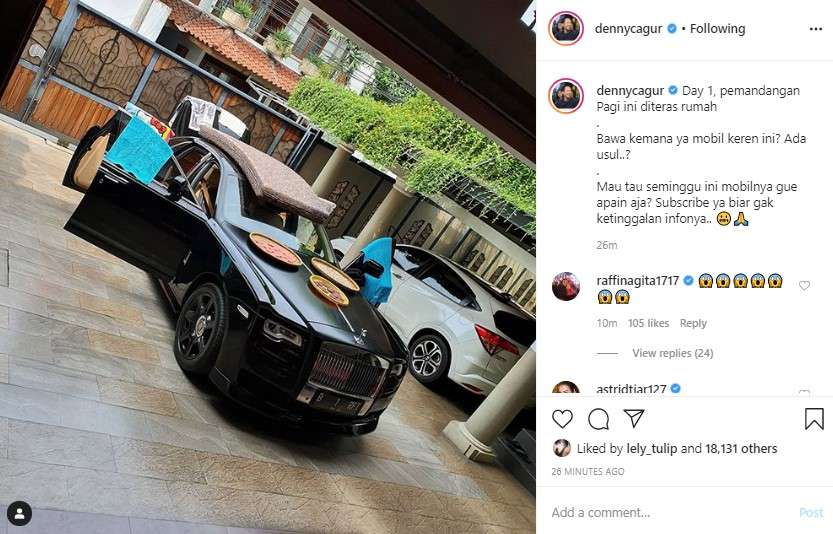 penampakan mobil mewh Raffi Ahmad