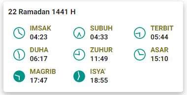 Imsak 22 Ramadhan 1441 H Bandung