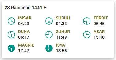 Imsak 23 Ramadhan 1441 H Bandung