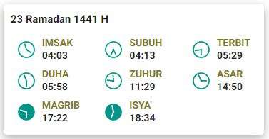Imsak 23 Ramadhan 1441 Surabaya
