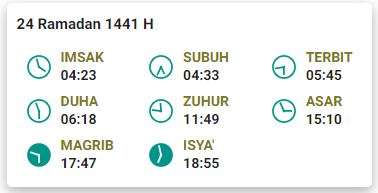Imsak 24 Ramadhan 1441 H Bandung