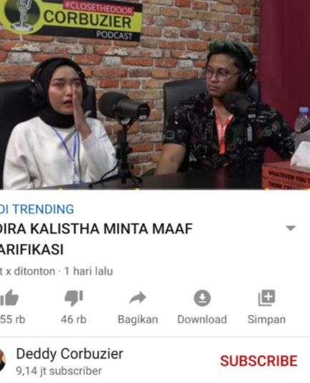 Indira minta maaf