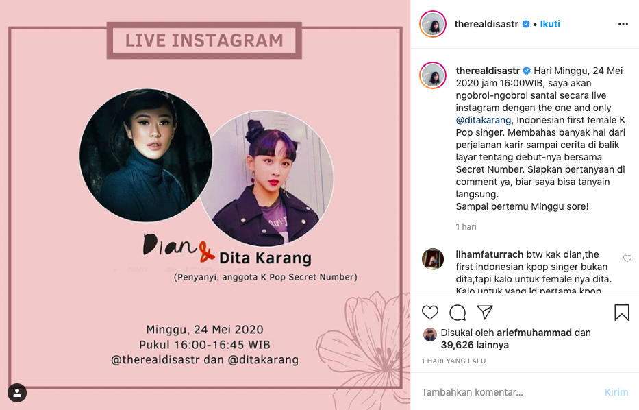Dian Sastrowardoyo dan Dita Karang