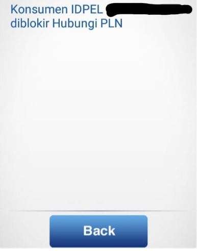 ID pelanggan diblokir.