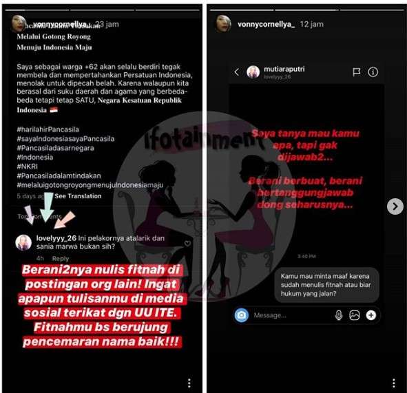 postingan Vonny Cornelya