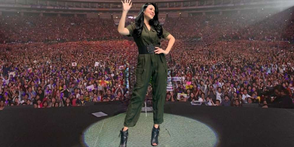 Editan Foto Raisa di GBK