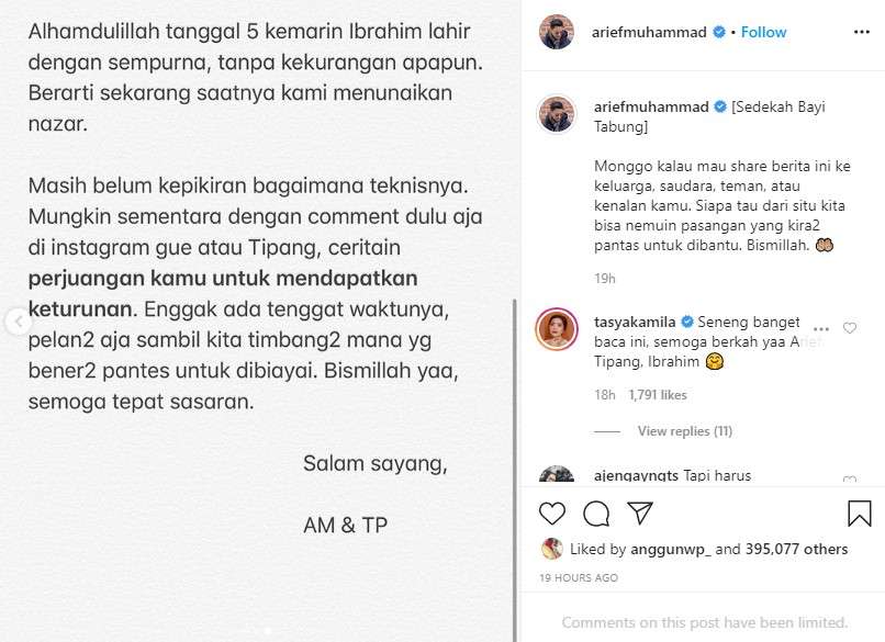postingan Arief Muhammad
