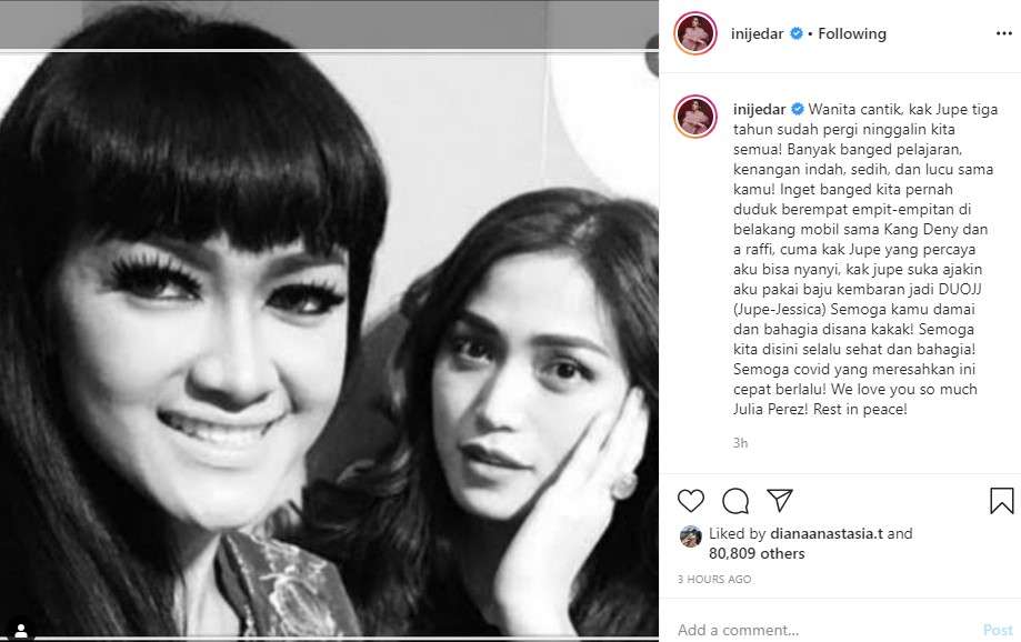 jessica iskandar dan Jupe