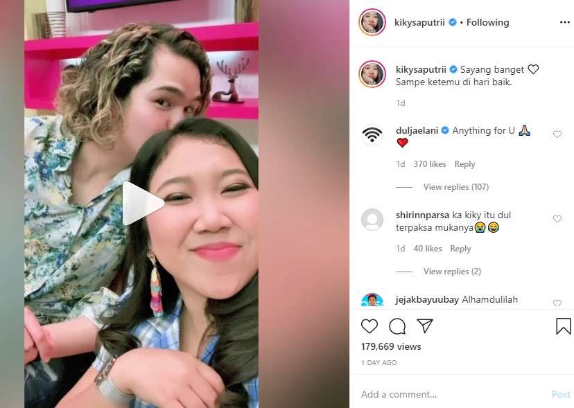Kiky Saputri bersama Dul Jaelani