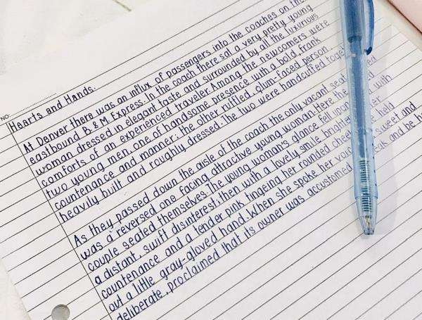 Tulisan tangan mirip font MS Word.