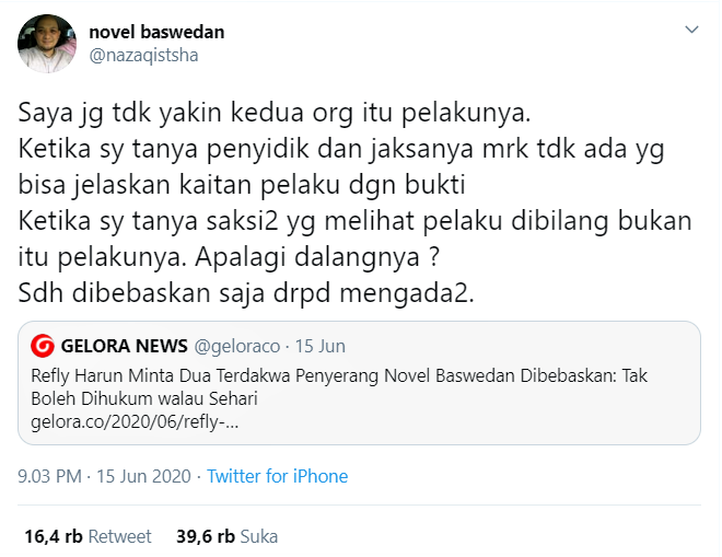 Twitter Novel Baswedan