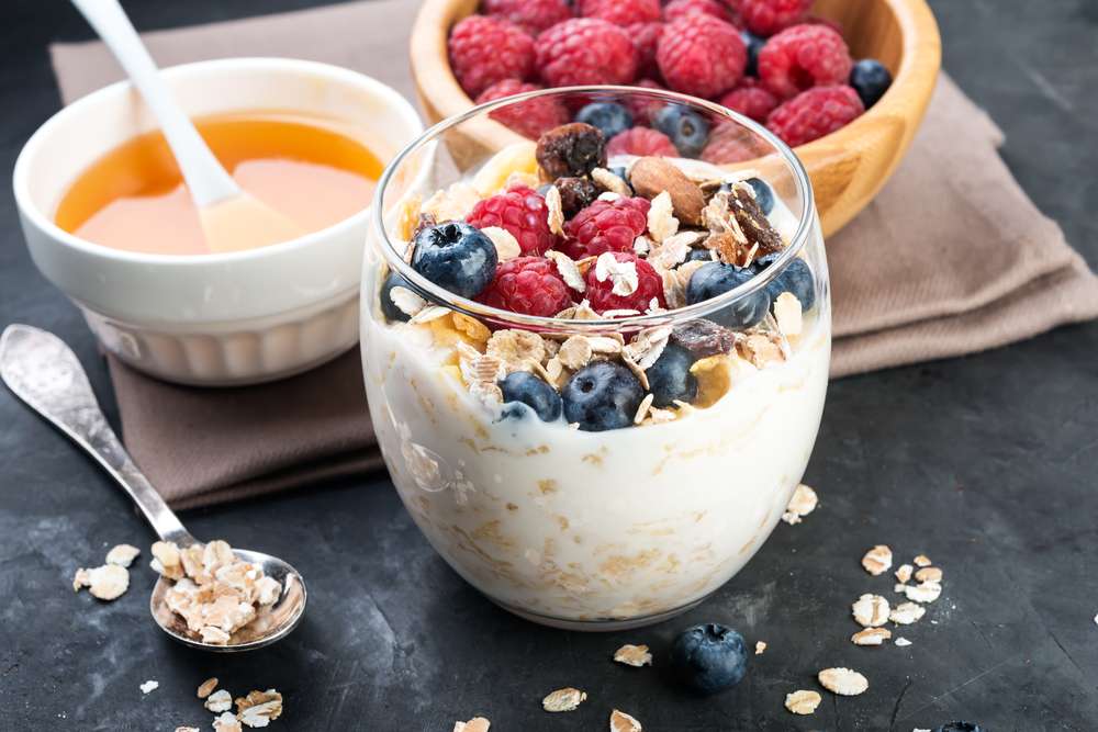 Blueberry Banana Yogurt dengan Chia Seeds