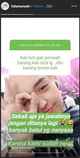 Istri Reza Smash bercerai