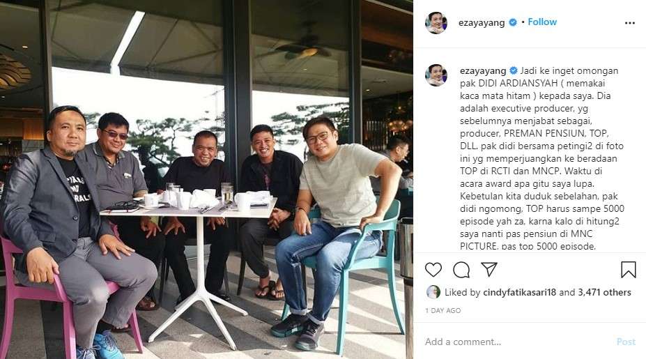 Eza Yayang berduka