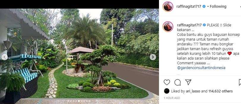 Desain taman rumah Raffi