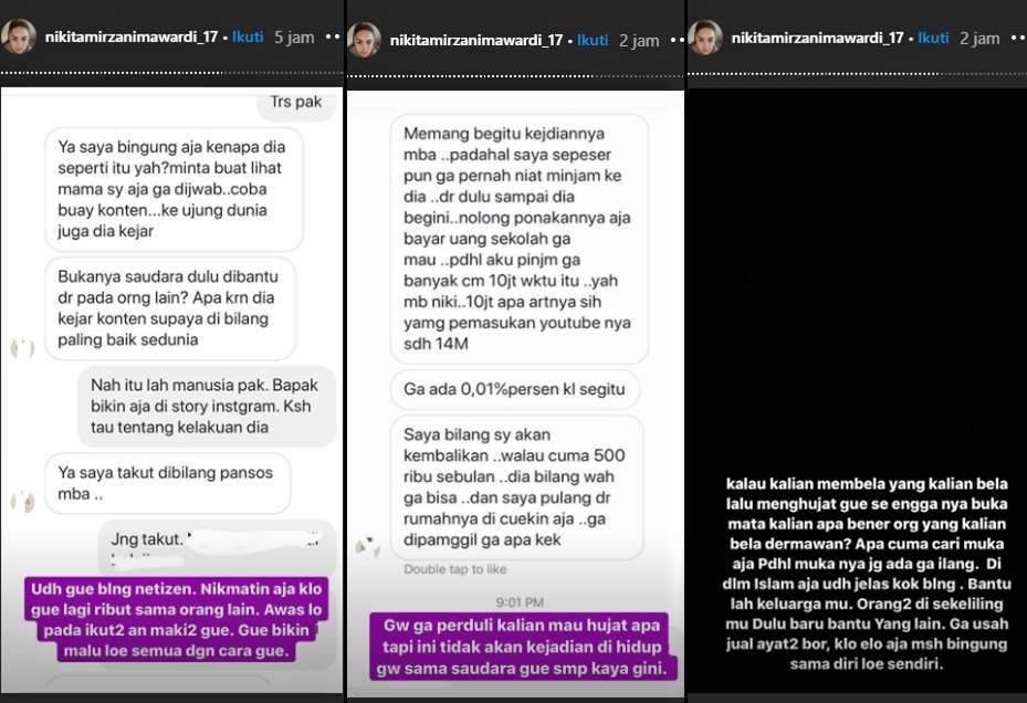 Baim Wong vs Nikita Mirzani