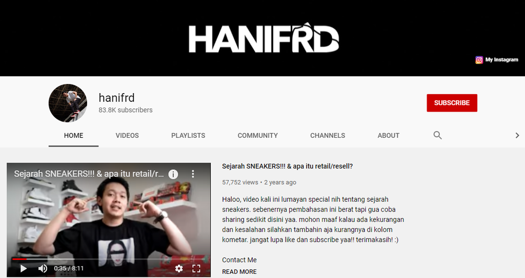 Youtube Hanif Ramadhana