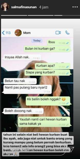 Unggahan Salmafina Sunan